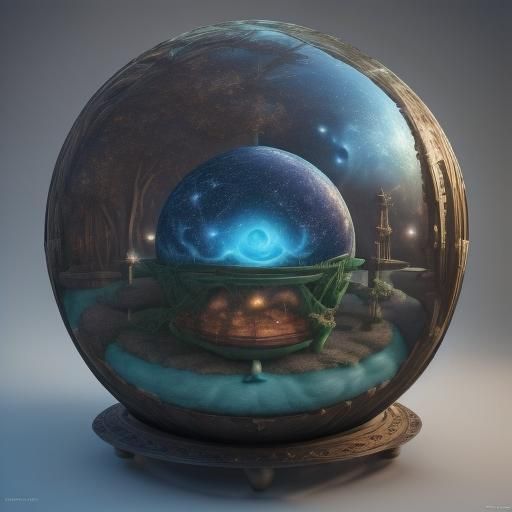 <lora:spherical obtuses:1.0> distant galaxy, Lil flickkans In a spaceship on a islands tree spaceport looking out the sky into far galaxy dr...