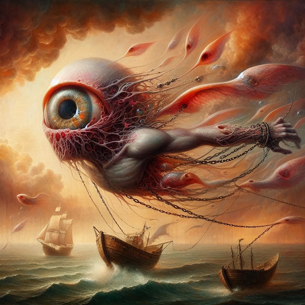 Floating free, yet bound in chains, In the silence of vision...