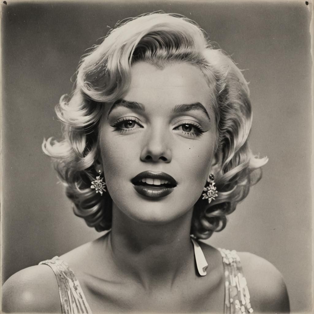 Black and white photo of Marilyn Monroe. Perfect quality sil...