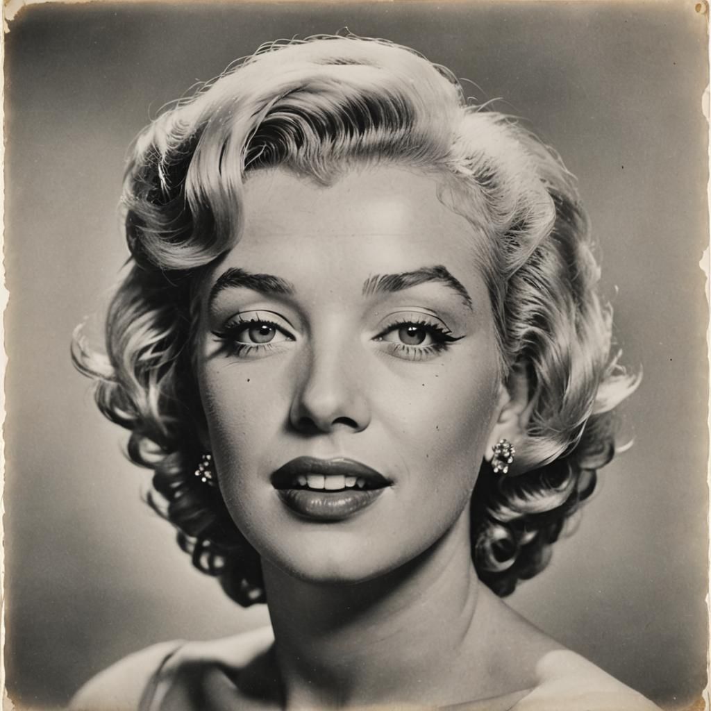 Black and white photo of Marilyn Monroe. Perfect quality sil...