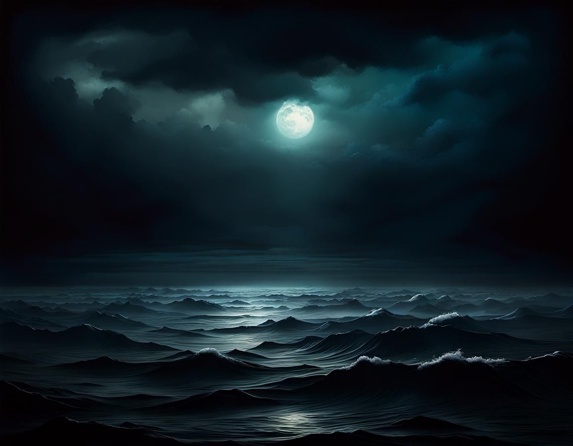 Moonlight on the Waves  by @Darkslinky99