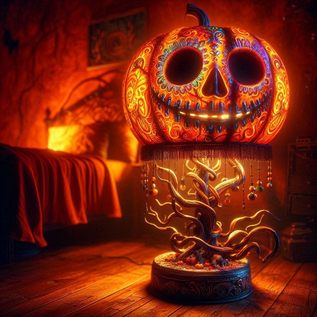DALL-oween Pumpkin Lamp