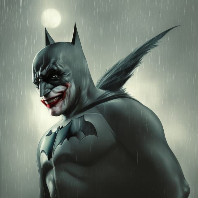 The Batman now as the Joker - AI Generated Artwork - NightCafe Creator