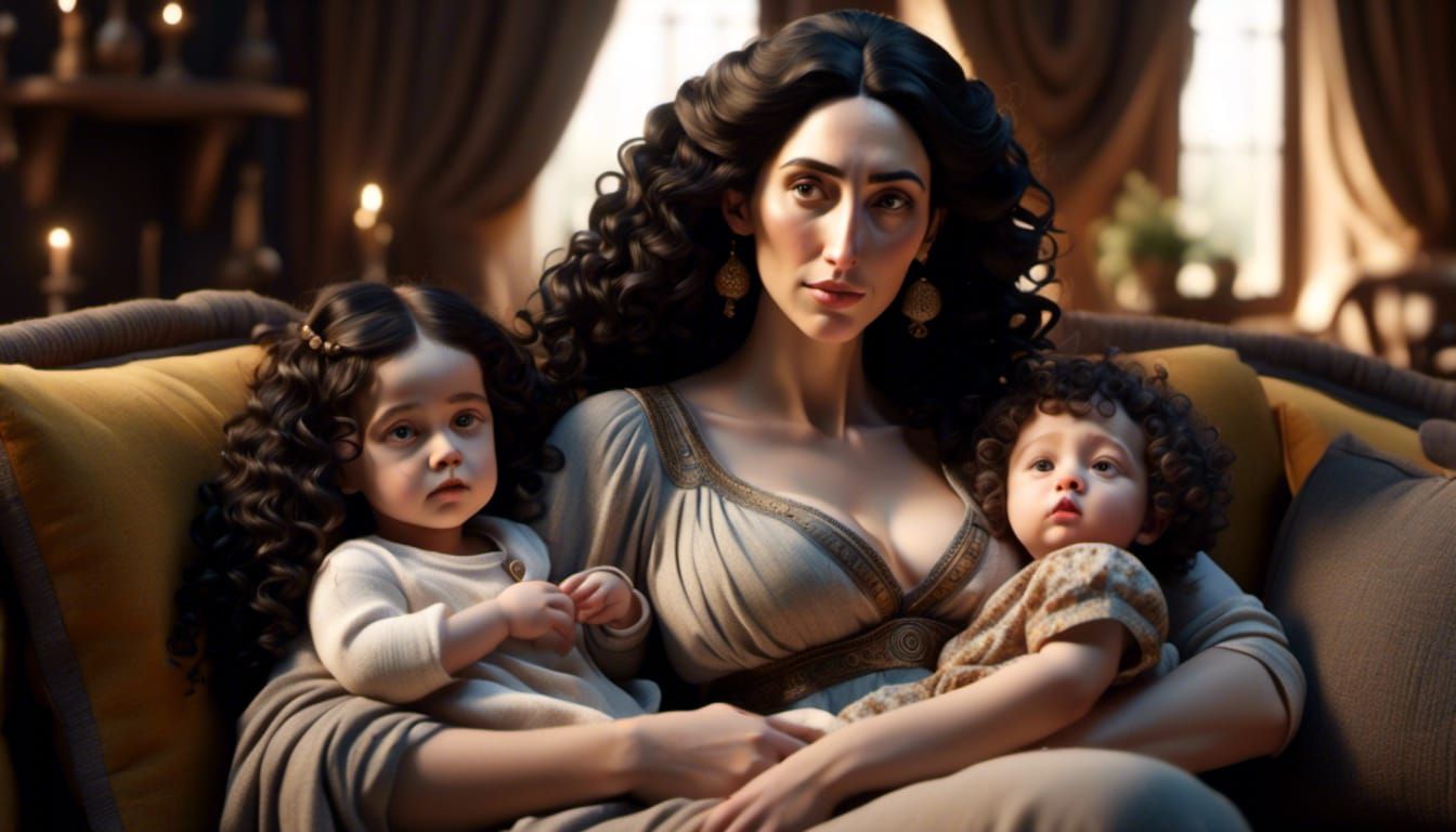 Hadassah with Kuna and Adinah