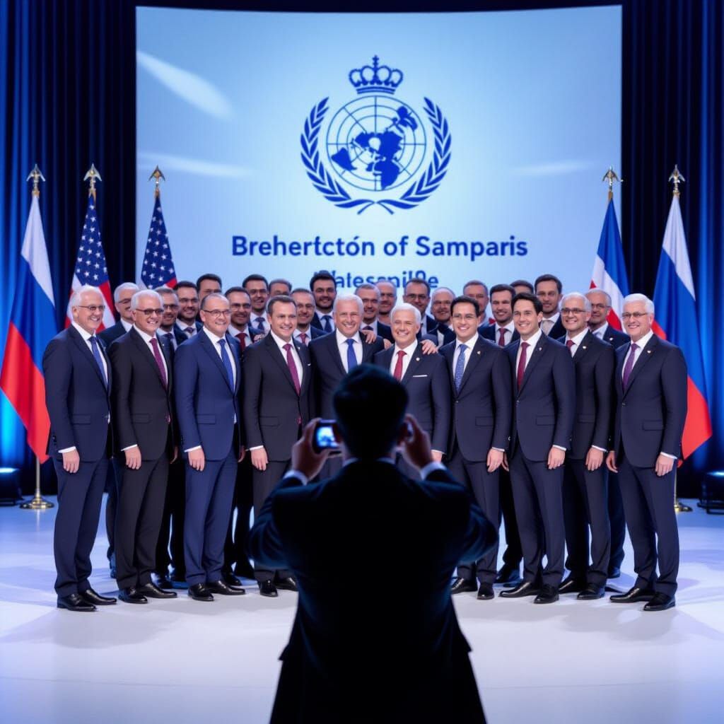 World Leaders Take Awkward Group Selfie on Stage