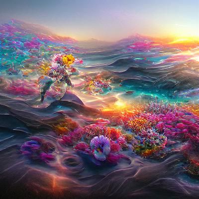 Floral Sea at Sunrise