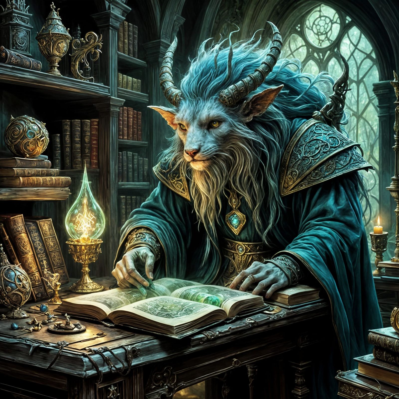 Fae Beast Wizard Study  by @Soynuts