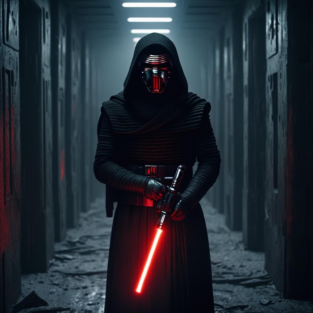 kylo ren and his light saber
