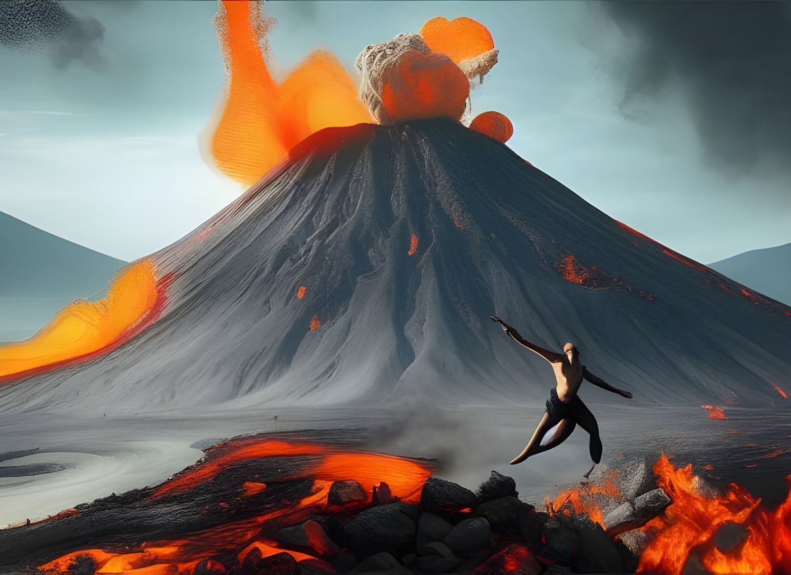 Dance on a Volcano AI Generated Artwork NightCafe Creator