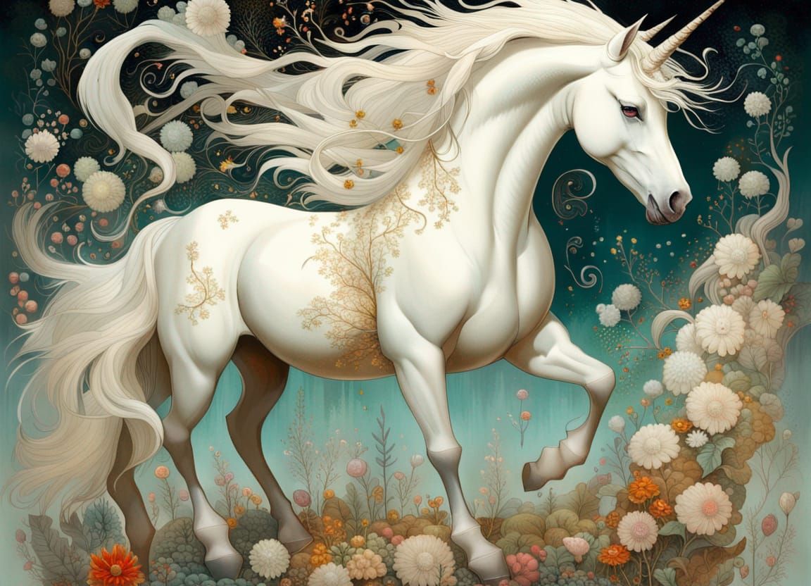 Magical Tattooed Unicorn  by @Sharonjoy