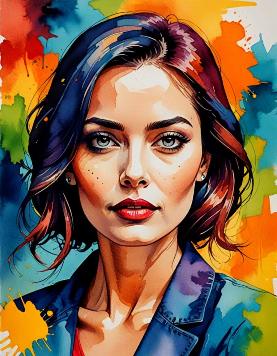 Beauty Portrait Artwork in Vibrant Colors  by @Thomas-Future