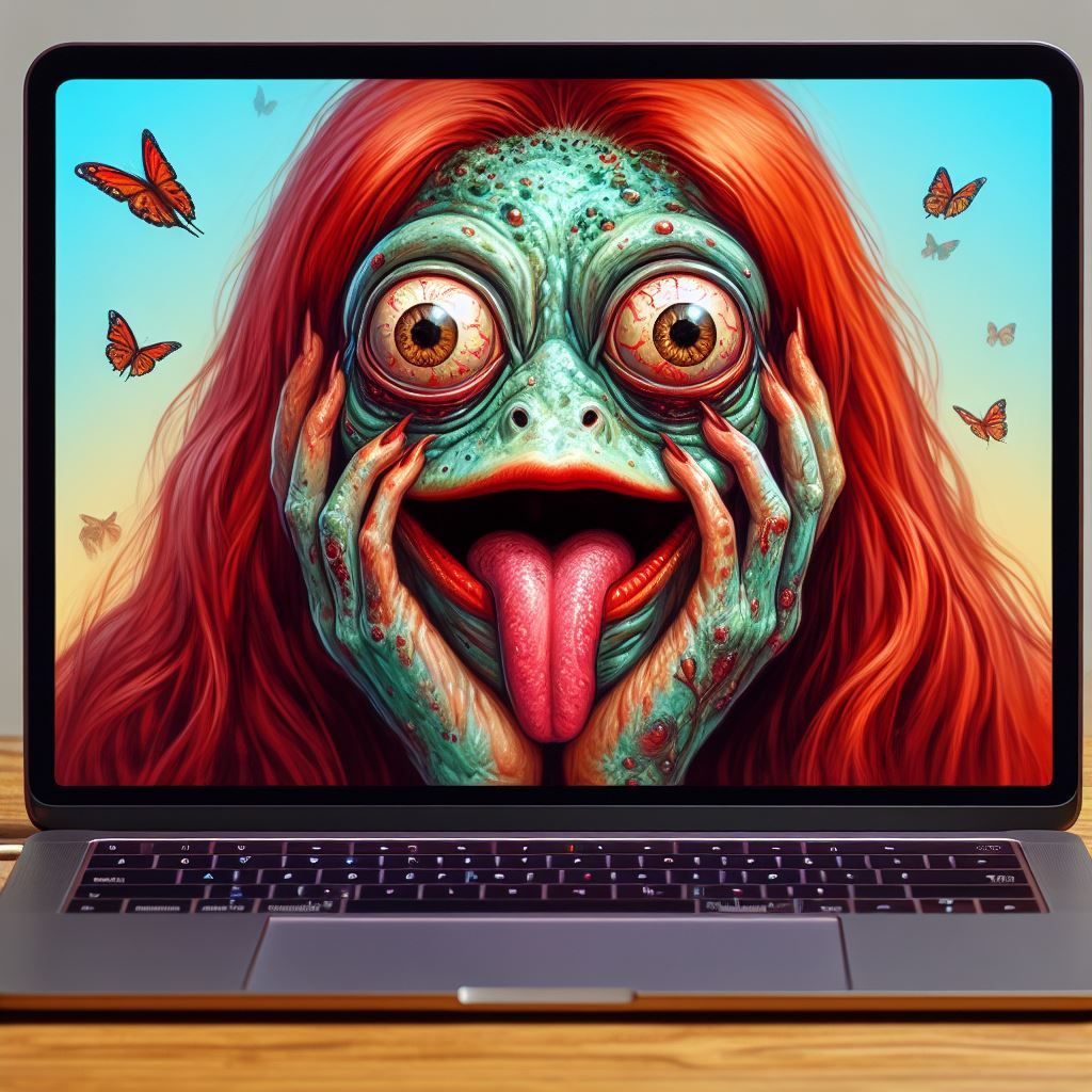 Kissing AI Art Frogs scene 4