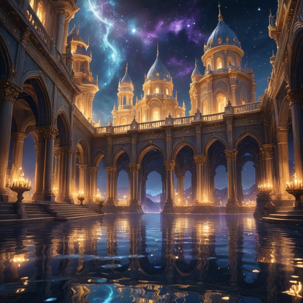 Magical kingdom of starlight and water. 