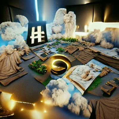 A civilization in heaven trending on Artstation Unreal Engin...