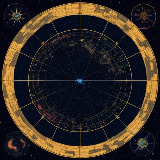 interconnected stars, blazing star map
