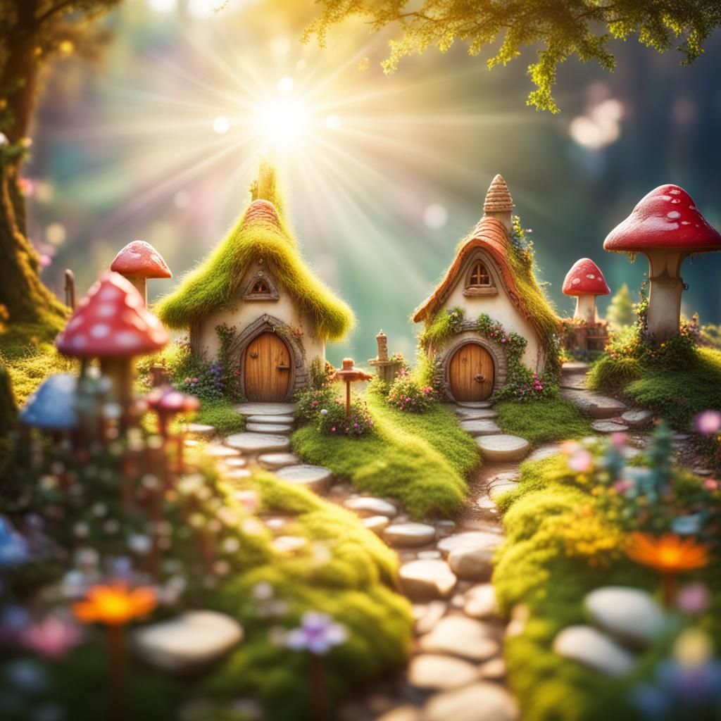 fairy village in wonderland