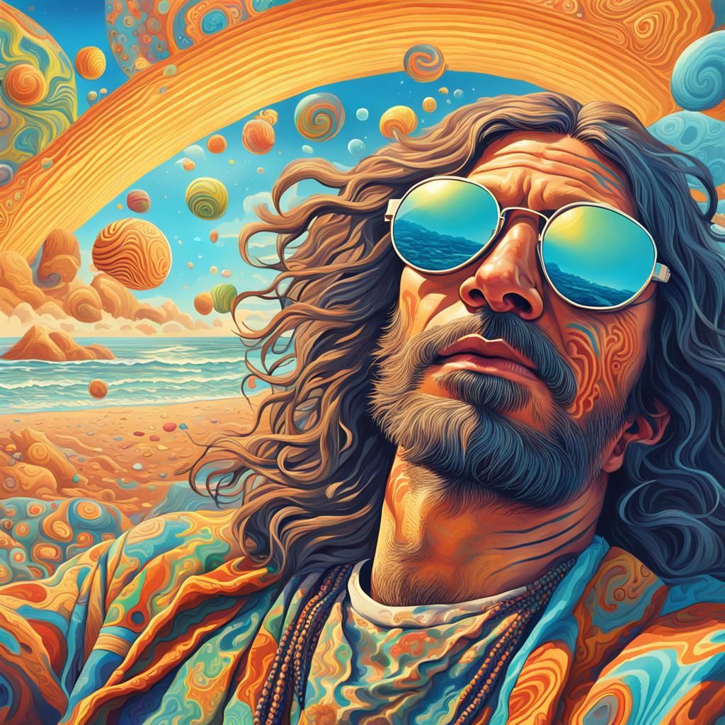 A man's acid journey  by @Adam Nott