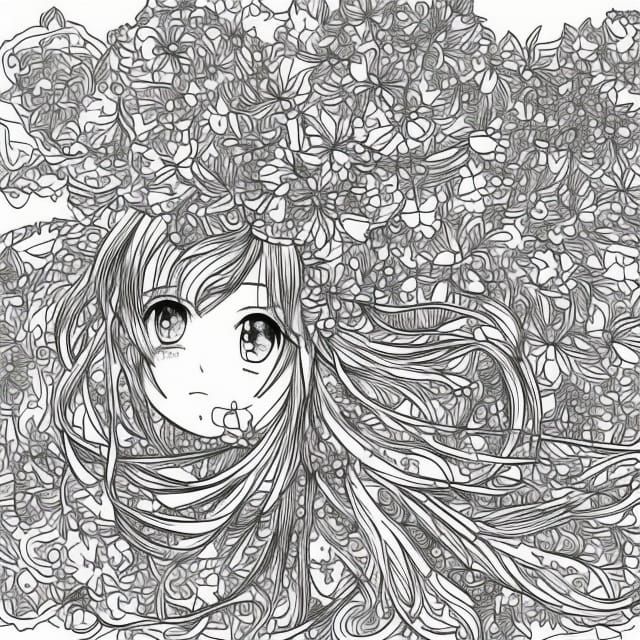artistic coloring page by artist "anime", Anime Key Visual, Japanese Manga, Pixiv, Zerochan, Anime art, ...  by @JLyn Mack