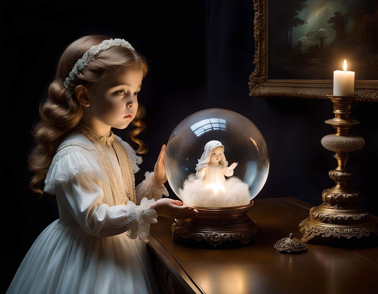 Victorian Girl Manifests Ghosts in Crystalline Orb