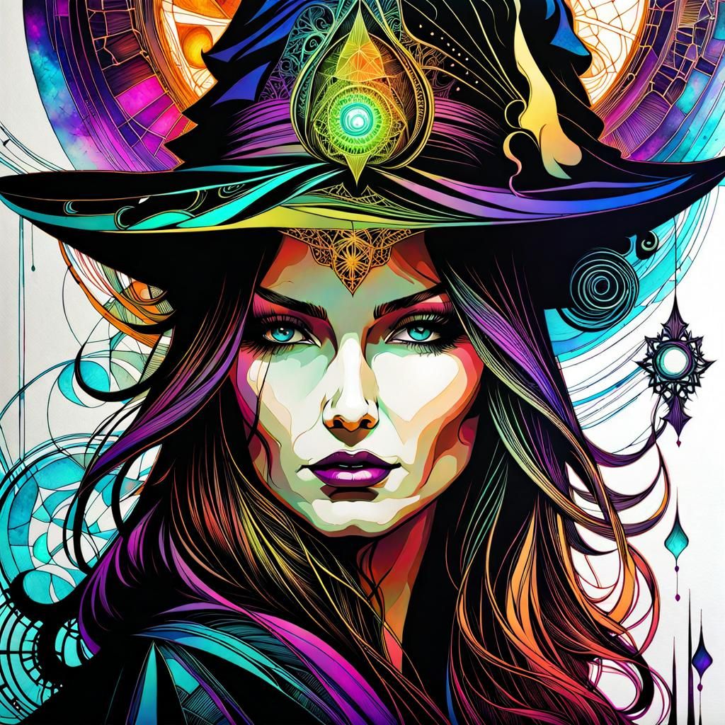 Cyberpunk Witch - AI Generated Artwork - NightCafe Creator