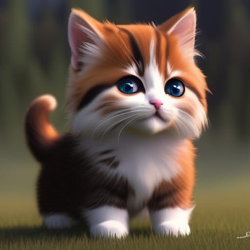 So cute cate - AI Generated Artwork - NightCafe Creator