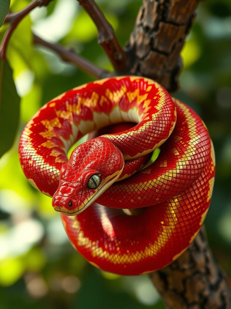 Red and gold python - Red and gold python