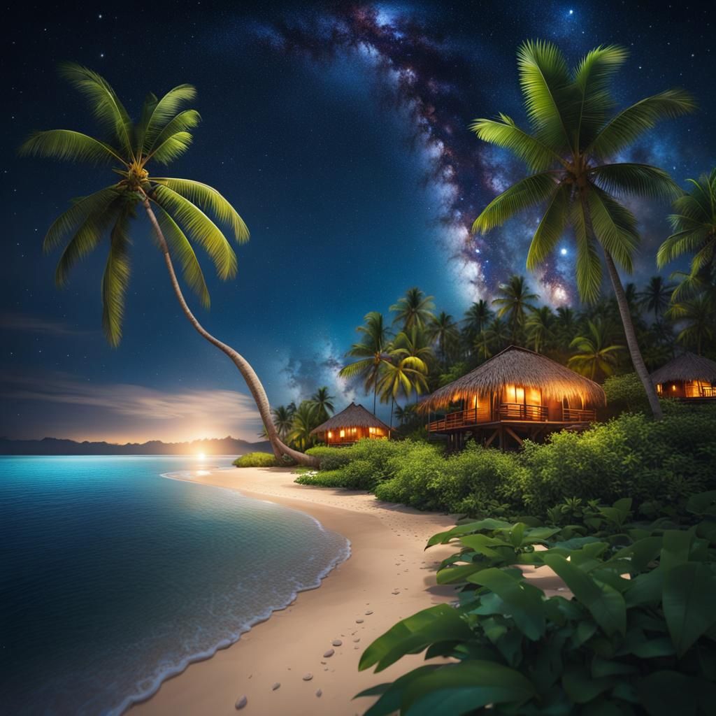 Island Paradise - Ai Generated Artwork - Nightcafe Creator