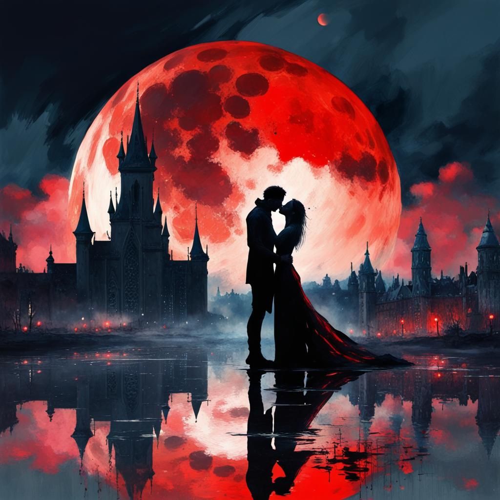 Love under the red moon  by @Gothic Rubette