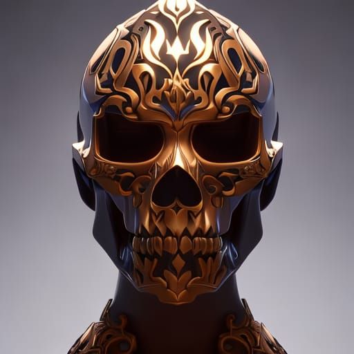 ornated skull  by @Chirminth