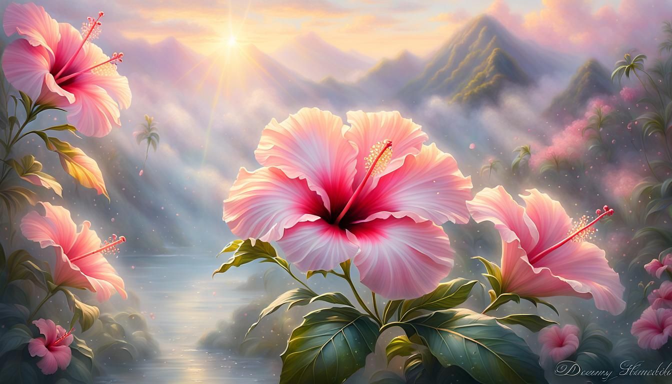 Pink Hawaiian Hibiscus flower  by @Susan