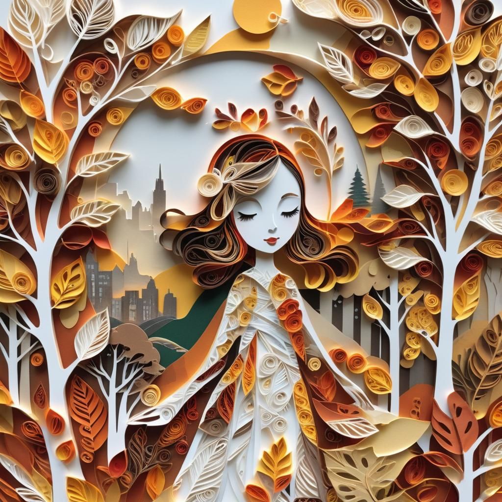 autumn paper collage