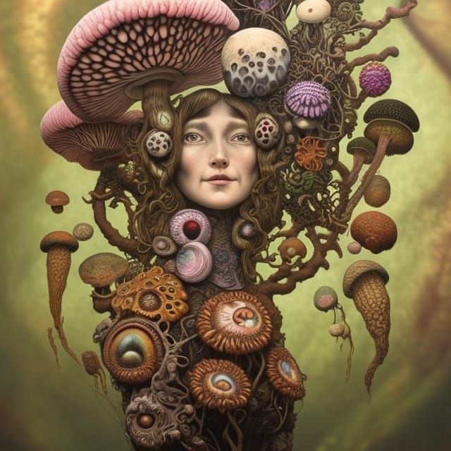 Fungi Girl 3716 - AI Generated Artwork - NightCafe Creator