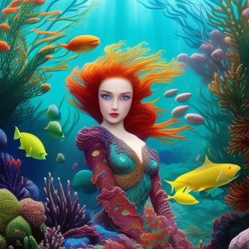 Lena Katina as a Mermaid - AI Generated Artwork - NightCafe Creator