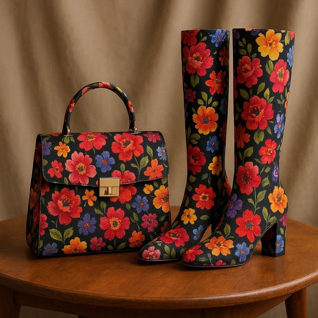 Matching bag and boots