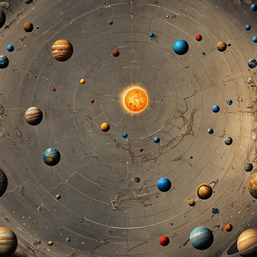 Solar system map