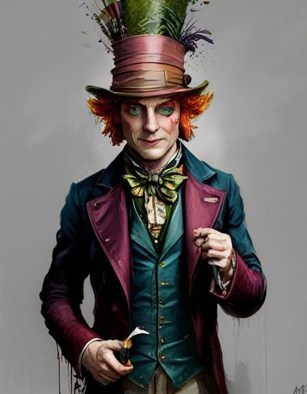 Mad Hatter (Alice in Wonderland) - AI Generated Artwork - NightCafe Creator