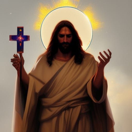 The God Emperor Jesus of Nazareth in cosmic glory