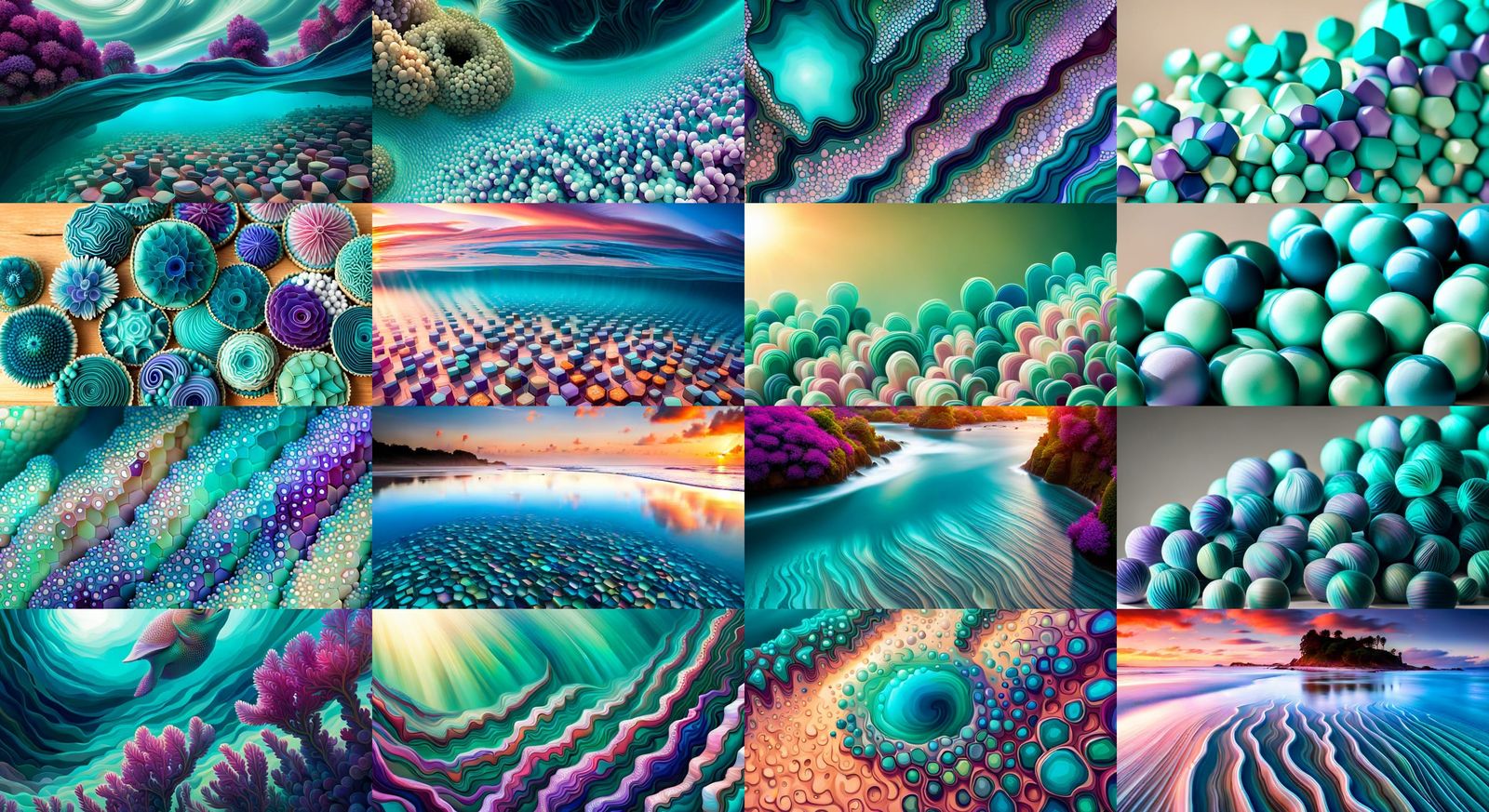 Teal blue green hexacorallia irridescent aqua lilac teal blu...
