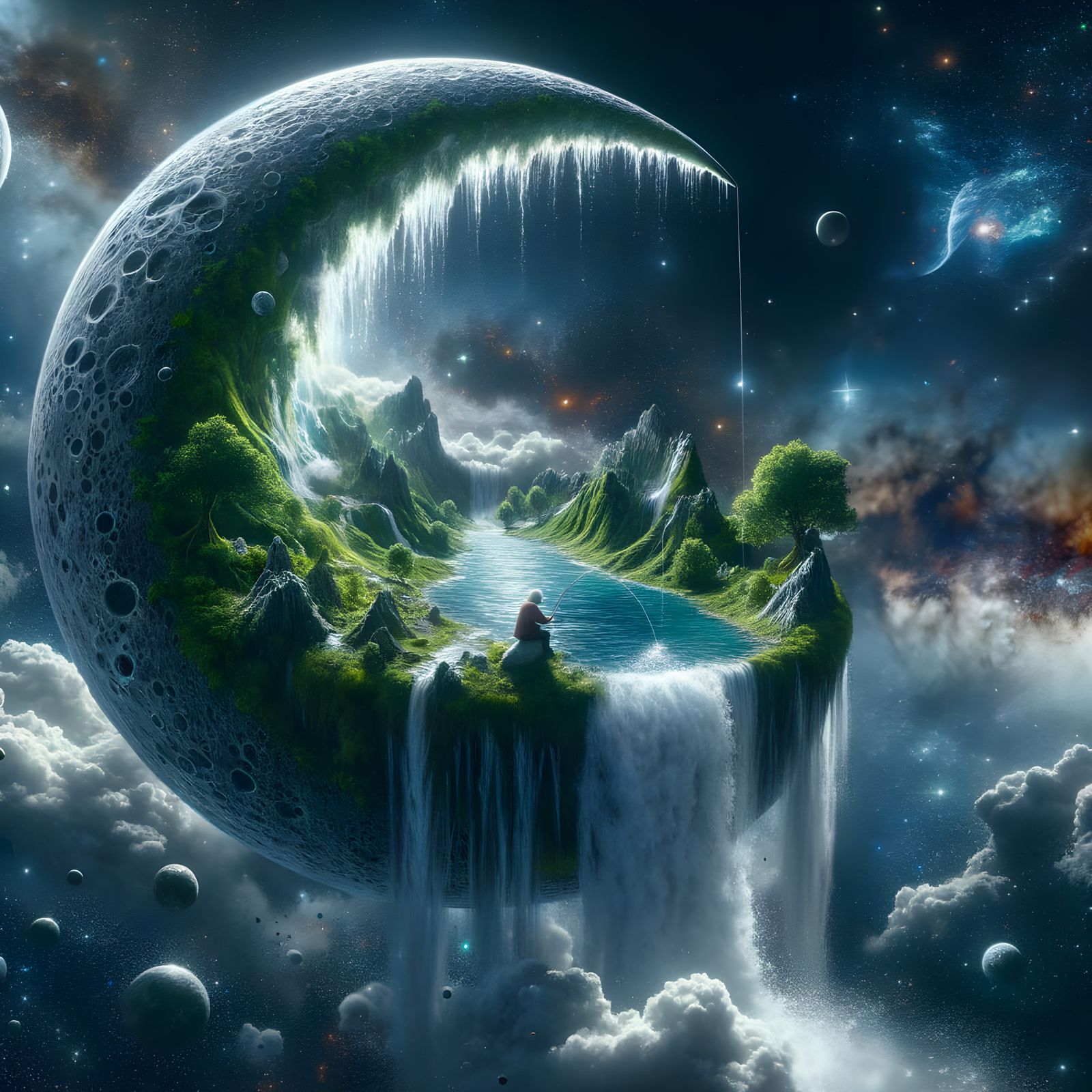 Fishing on the Moon!  by @YYZ-5050