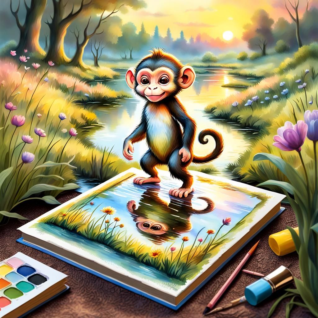 Baby happy monkey