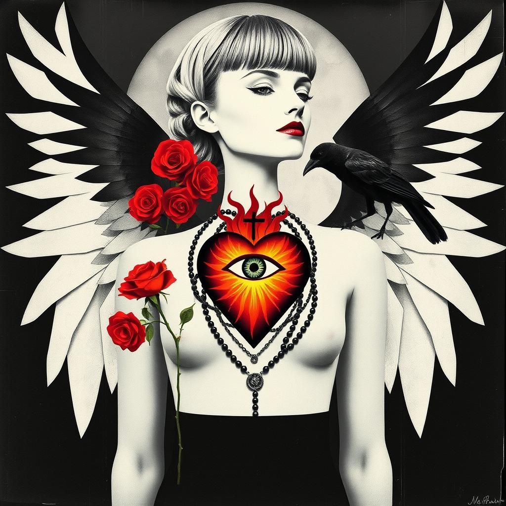 Hyperrealistic portrait of a beautiful woman wearing intricately detailed  gothic  clothing intricate by design where rebellion is a hot top...