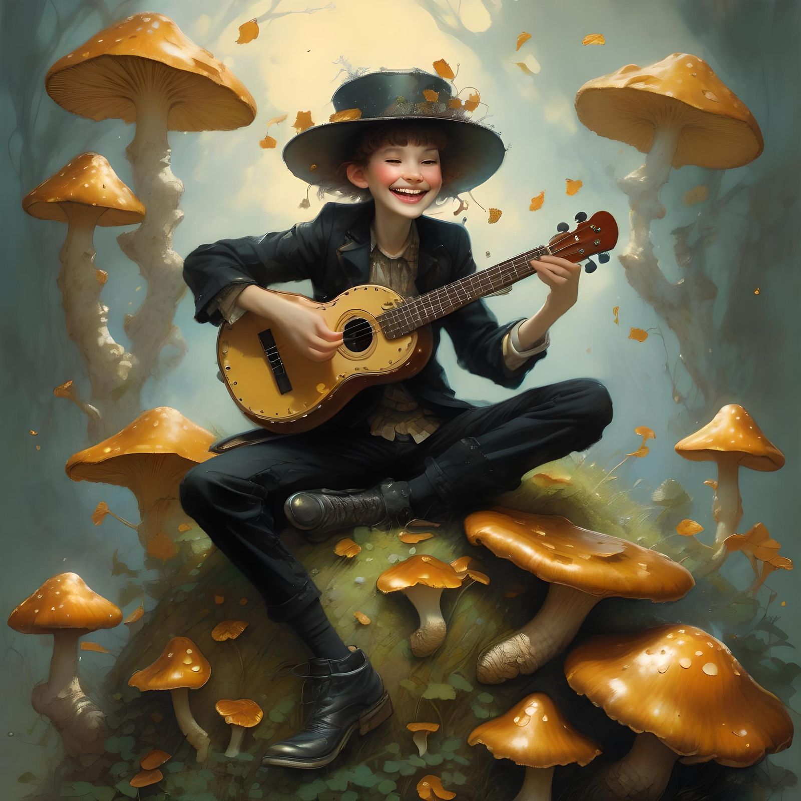 Music & Mushrooms 3 AI Generated Artwork NightCafe Creator