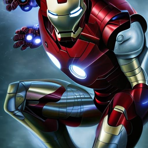 iron man, silver suit, Professional photography, bokeh, natural ...