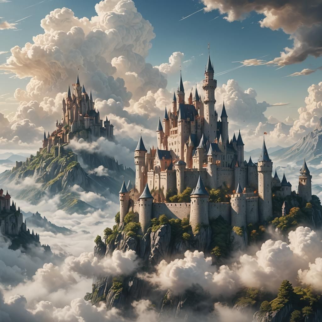 A castle in the sky (the ai isn't listening to my prompts :(  )