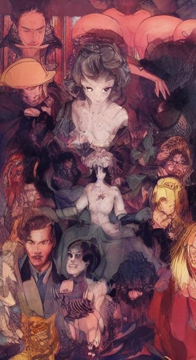 Pearl-white skin, chrome hair, underground comix, Marvel Com...