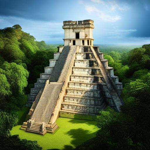 Mayan temple in the jungle