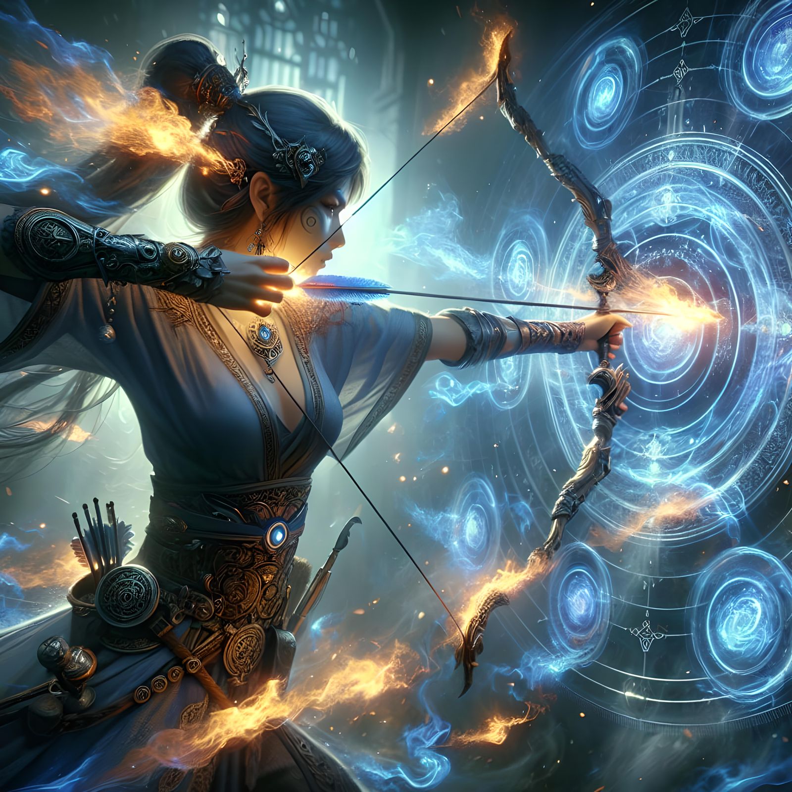 Archer of the blue flame  by @D4ring_4esthet1c