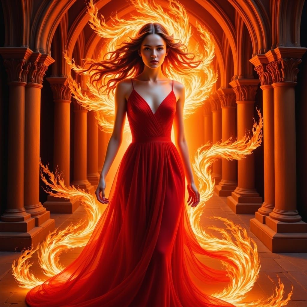 <lora:Made from Fire:1.0>; create oils, watercolor, alcahol inks art; 8k; High-resolution, hyperrealistic photograph of swirling flames: add...