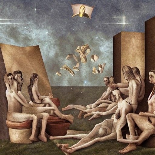 Artistic rendering of the afterlife