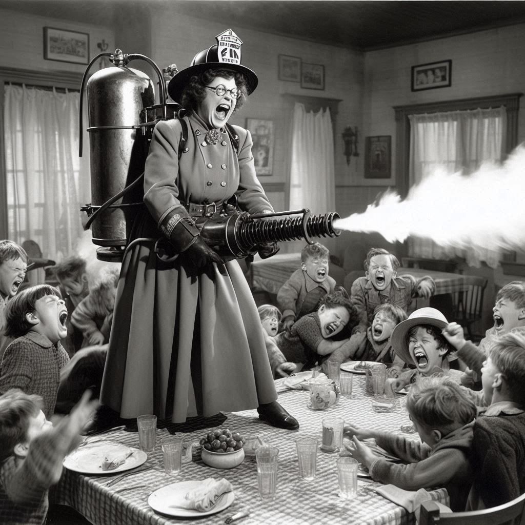 "SHUT UP!", she explained.